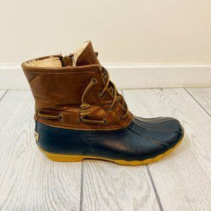 Sperry x J. Crew Shearling-Lined Leather Duck Boot